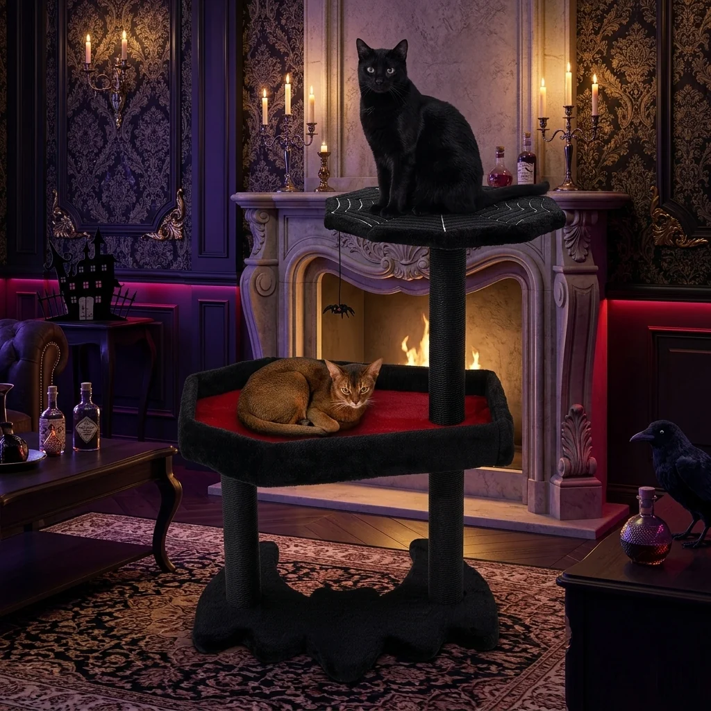 Minimalist Catvera Gothic Coffin Cat Tree Tower Contemporary