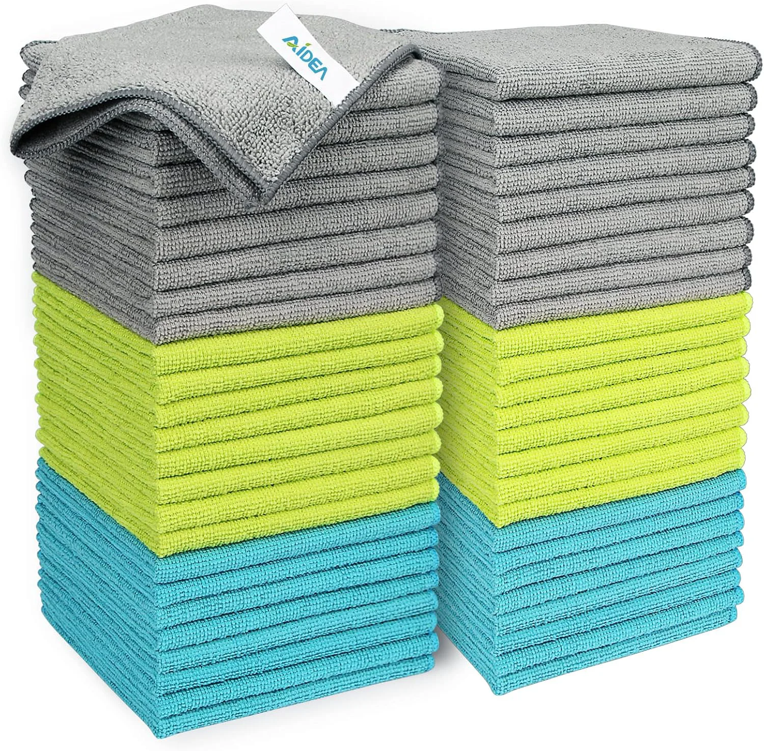 Smooth AIDEA Microfiber Cleaning Cloth-50PK Microfiber Towels for Cars 12 x12 Quality