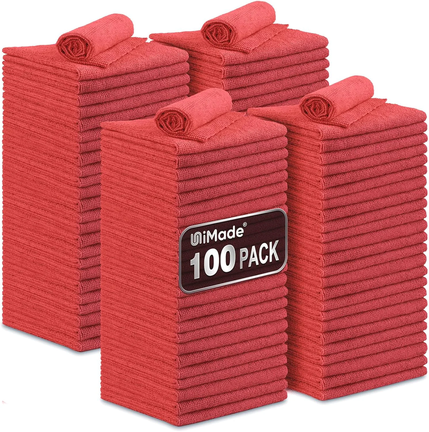 Carefully Designed Shop Towels 100 Pack Commercial Grade Work Rags Microfiber Towels for Cars Cleaning Rag Bulk Detailing Cloth for Automotive Bar Mechanic Restaurant Luxury