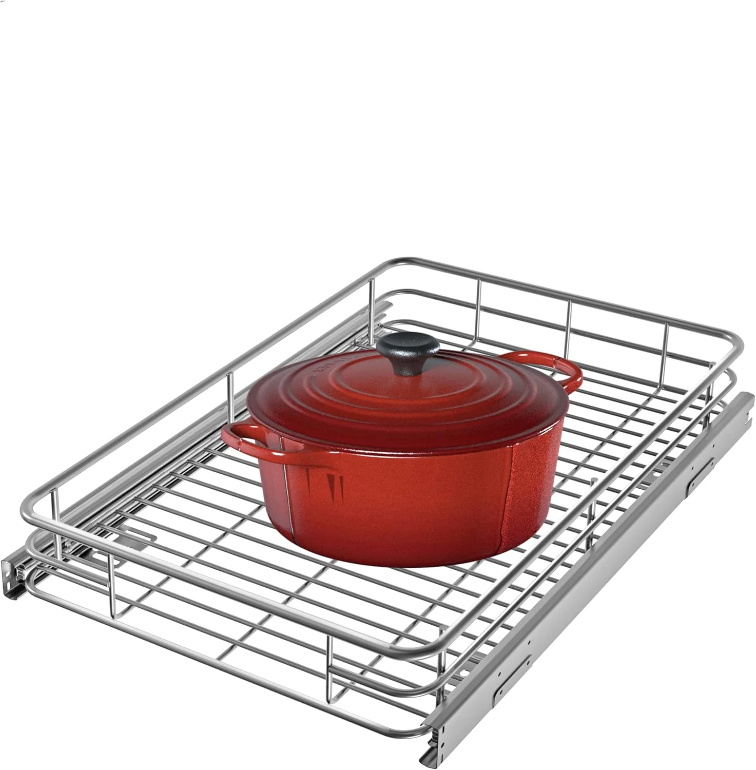Next-Generation Cabinet Pull Out Shelves 14 W x 21 D Heavy-Duty Pull Out Shelves for Kitchen Cabinets Chrome-Plated Steel Slide Out Shelf Healthy