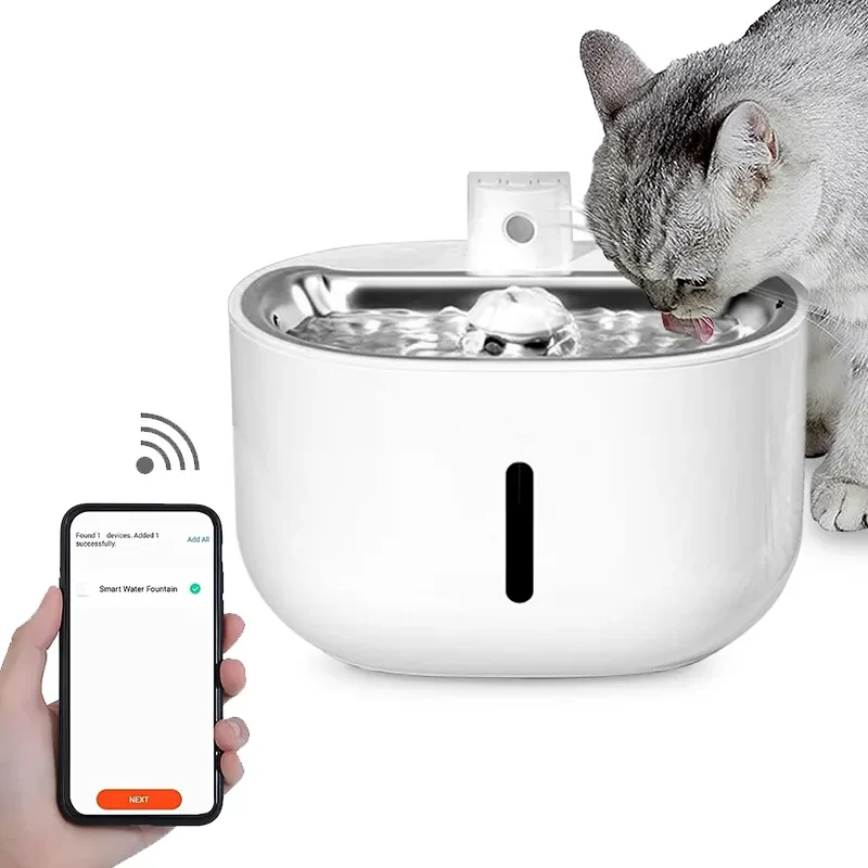 Convenient Whole Smart Pet Water Fountain Wireless Ultra Silent Cat Fountain Automatic Pet Water Fountain with App Monitor