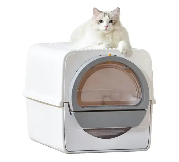 Exclusive Manufacturer Semi-automatic Fully Enclosed and Detachable Intelligent Cat Toilet Large Space Automatic Cat Litter Box Selected