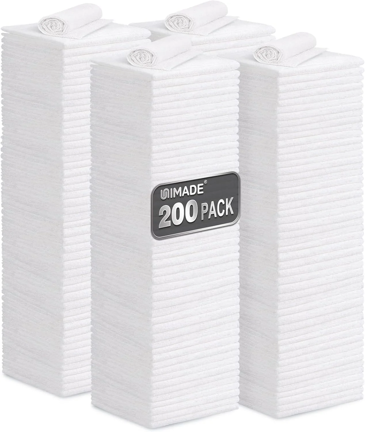 Stylish UNIMADE Shop Towel Rag 200 Pack Reusable Microfiber Cleaning Cloth Next-Generation