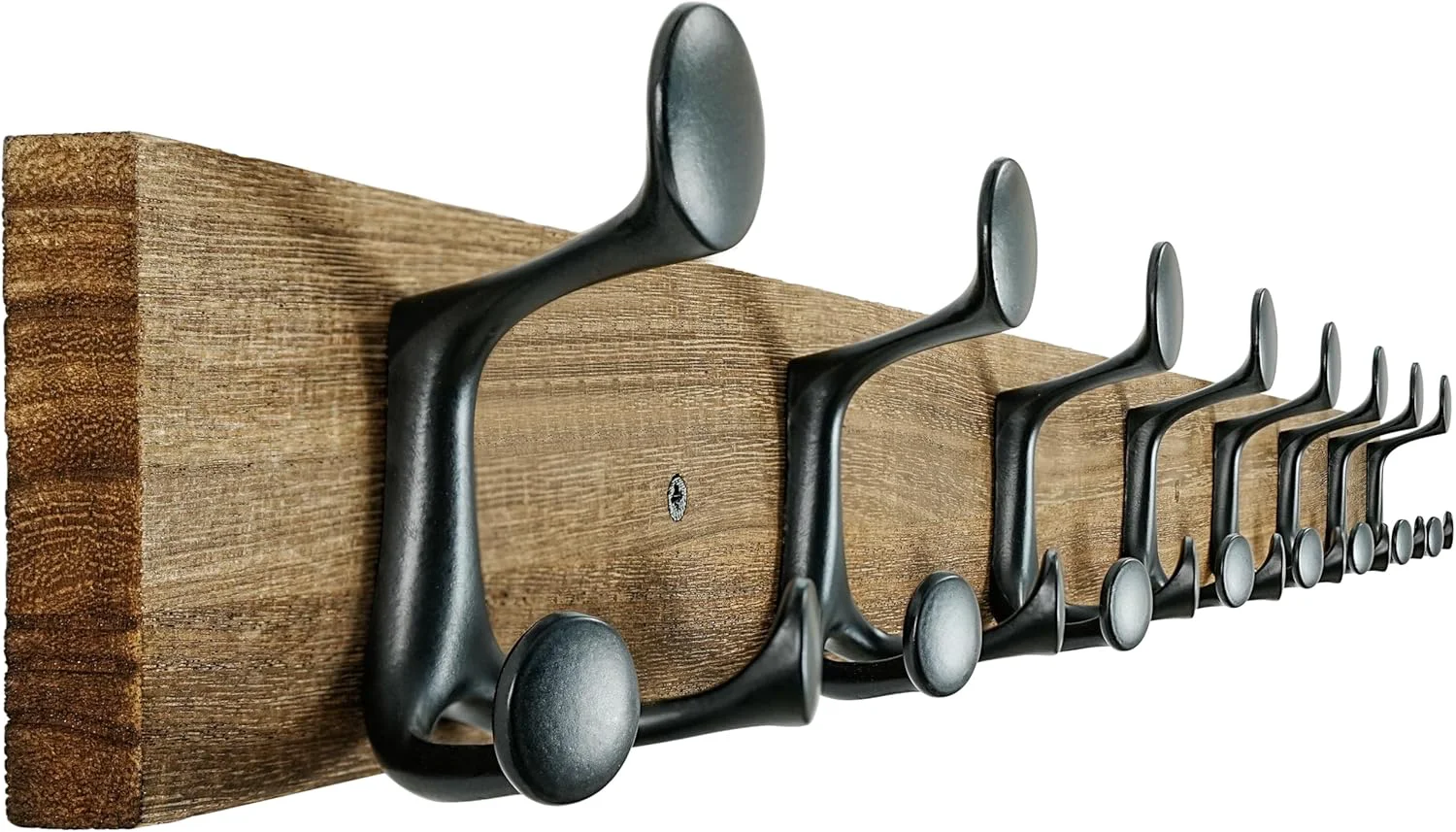 Exceptional Skoloo 43-Inch Wood Burnt Coat Rack Wall Mount with 8 Triple Hooks – I for Family Entrances Classrooms and Pet Supplies Storage Prestigious