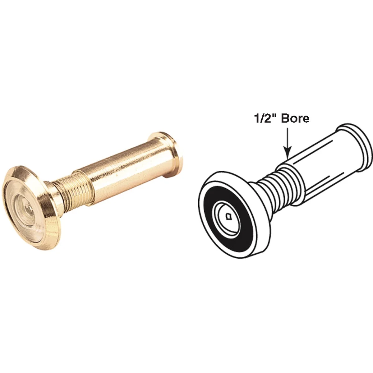 Efficient Defender Security Brass Wide Angle Door Viewer Elegant