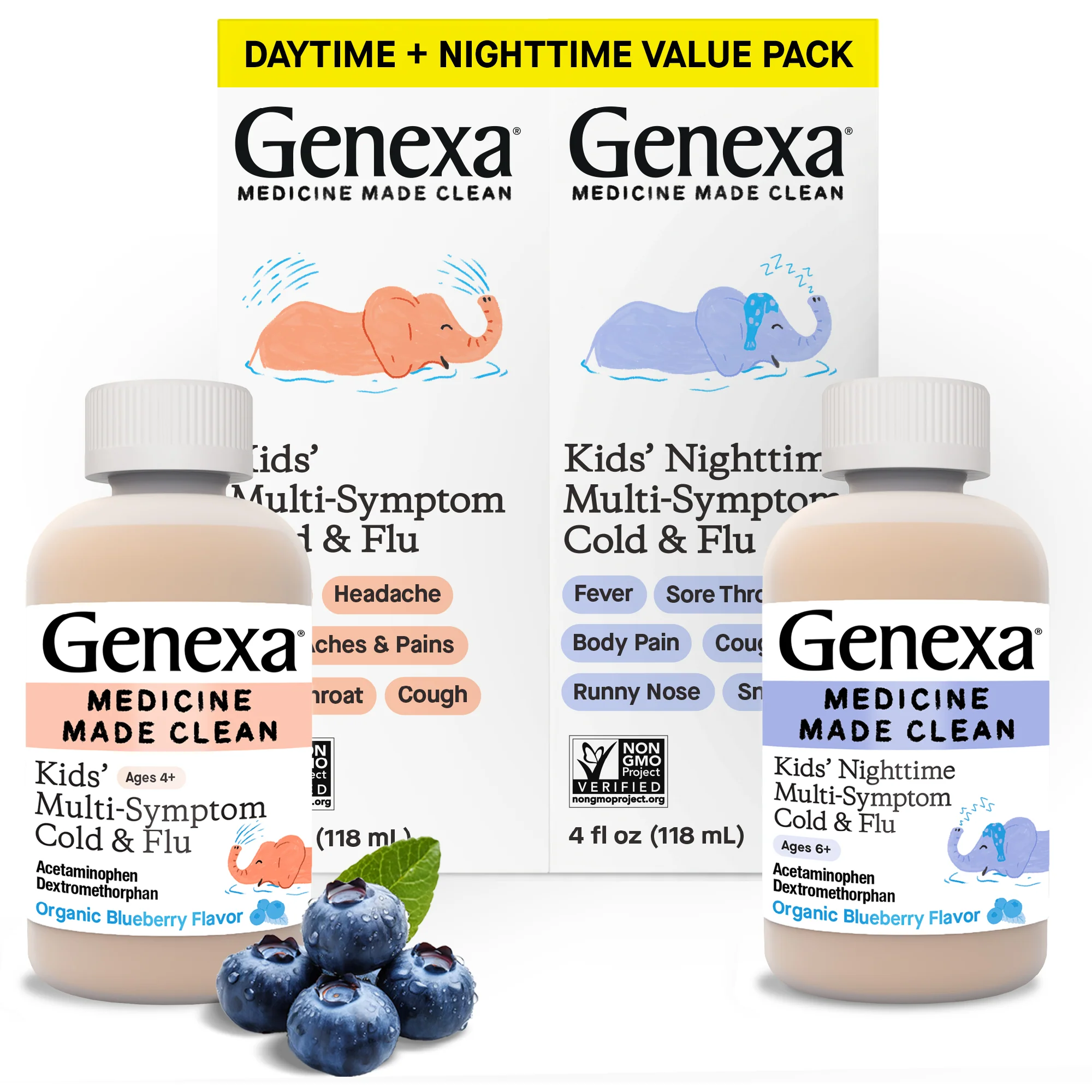 Casual GENEXA Kids’ Daytime Nighttime Multi-Symptom Combo Pack Ages 6 Fashionable