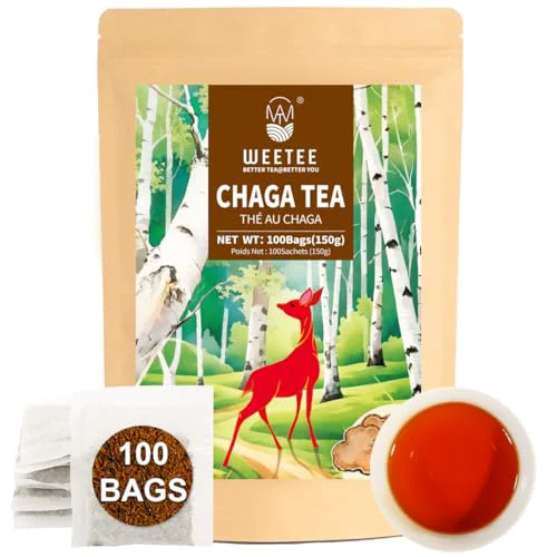 Verified Chaga Tea Bags 100 Count Relaxed