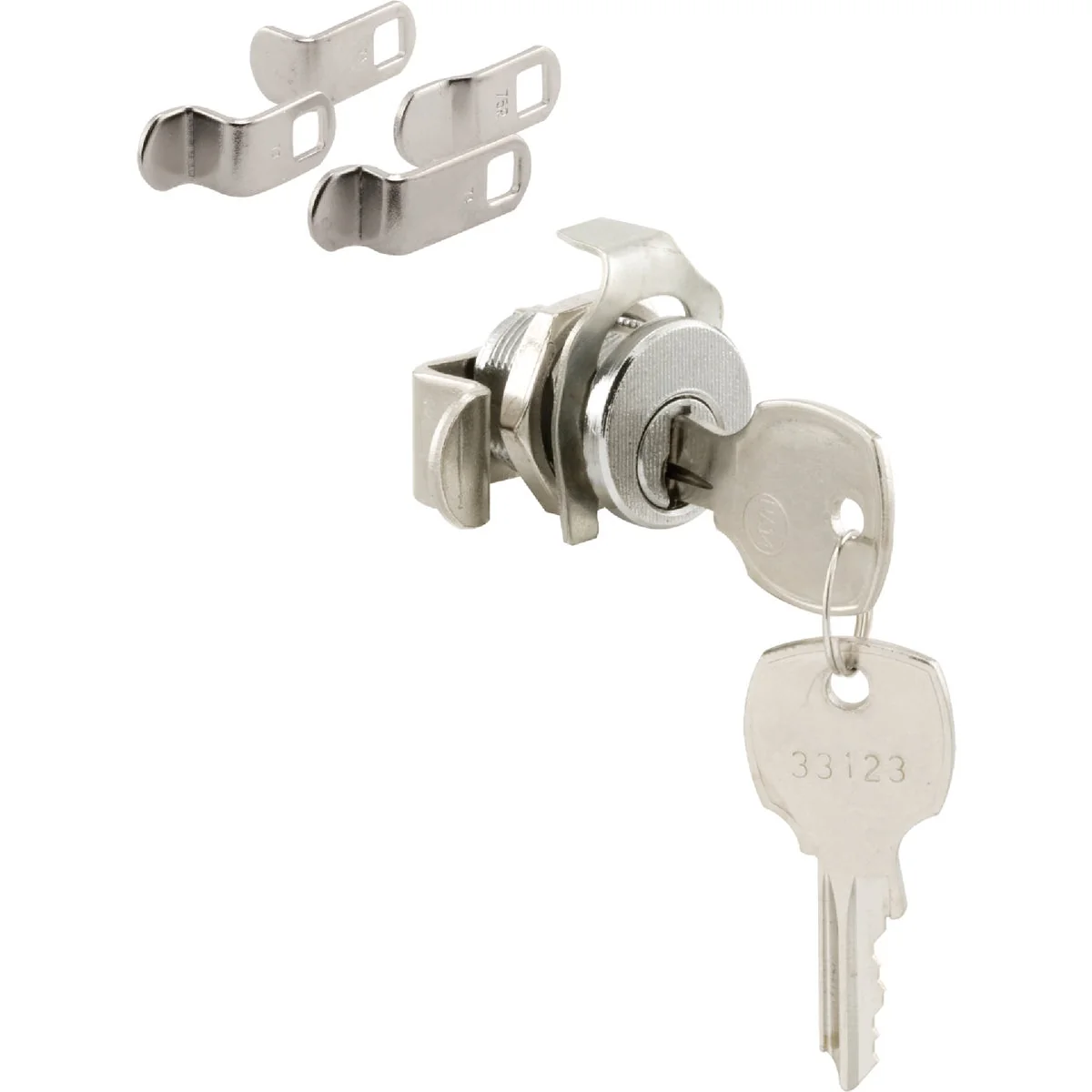 Specialty Defender Security Satin Nickel Threaded Spring Clip Mailbox Lock Relaxed