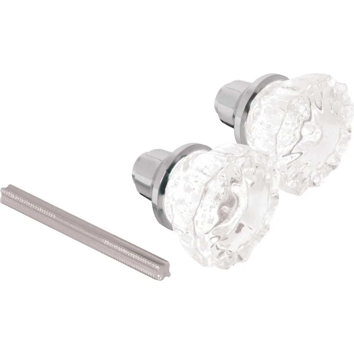 Fine Defender Security 2 In. Satin Nickel Fluted Glass Door Knob Trendy