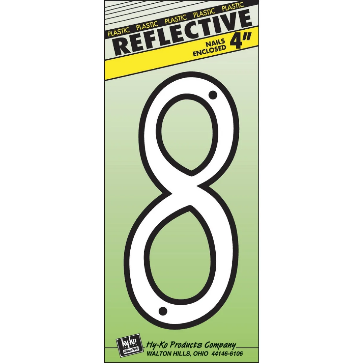 Practical Hy-Ko 4 In. White House Number Eight Original