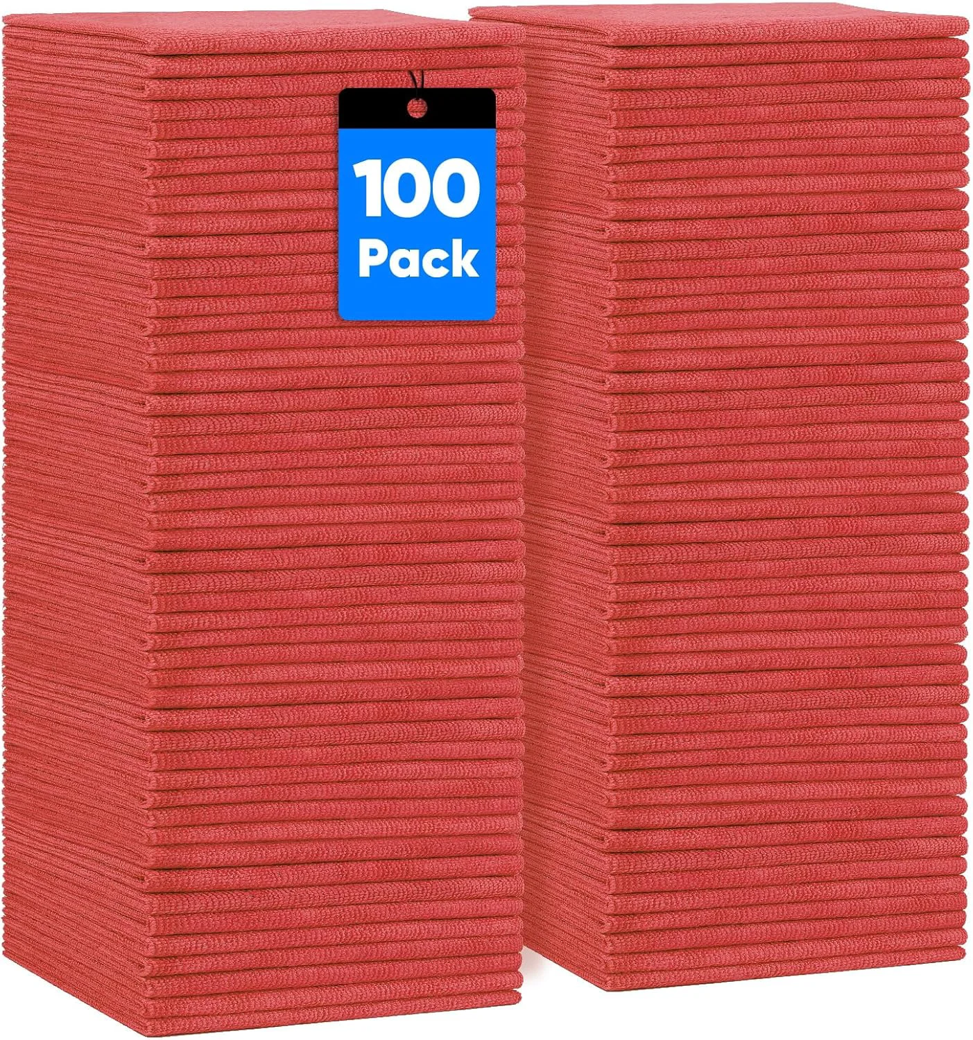 Pure Homexcel Red Shop Towels 100 Pack Reusable Microfiber Cleaning Cloth Bulk Multipurpose Microfiber Towels for Car House and Kitchen Innovative