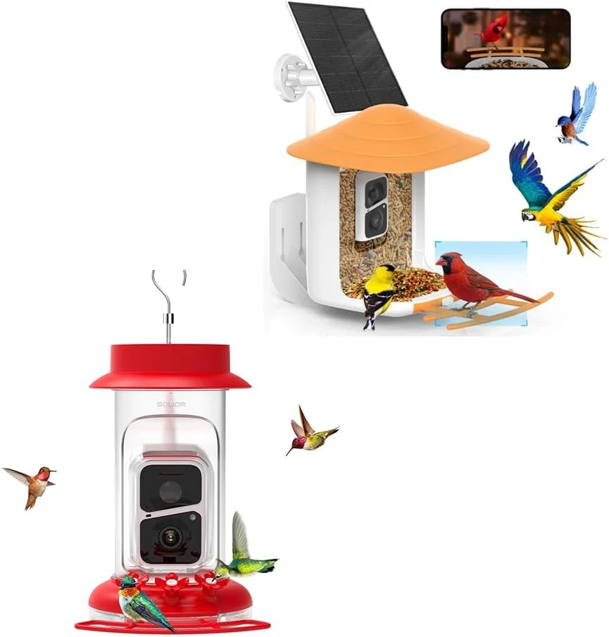 Functional Newest Solar Wifi Outdoor Hanging Night Vision Remote Control with 1080 Bird Feeder with Rain Cover World-Class