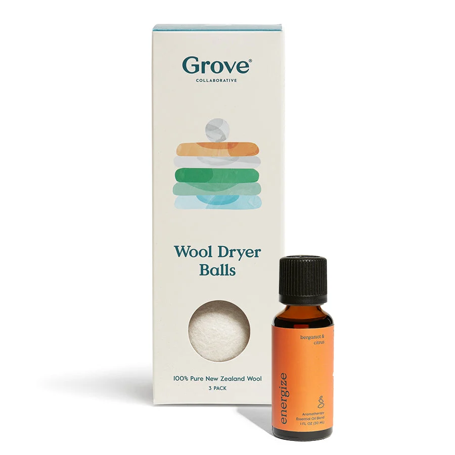 Smart Grove Co. Wool Dryer Balls Energize Essential Oil Blend Convenient