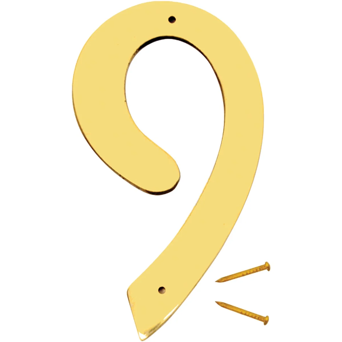 Professional Hy-Ko 4 In. Polished Brass House Number Nine Environmentally Friendly