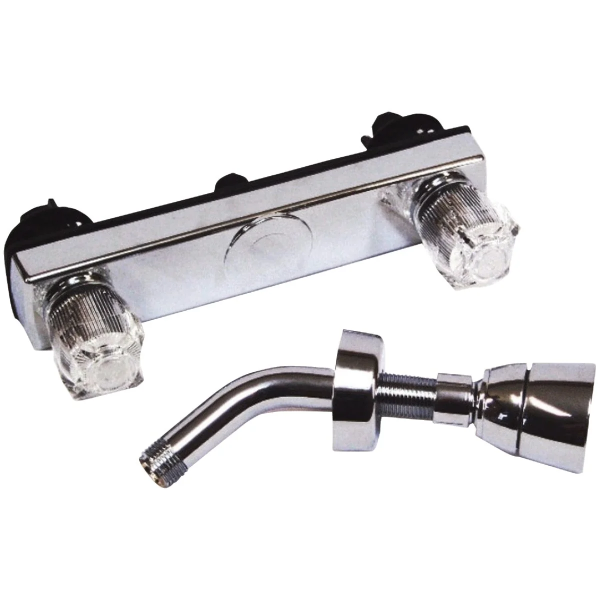Crafted United States Hardware 8 In. Centers 2-Valve Exposed Mobile Home Shower Faucet Durable