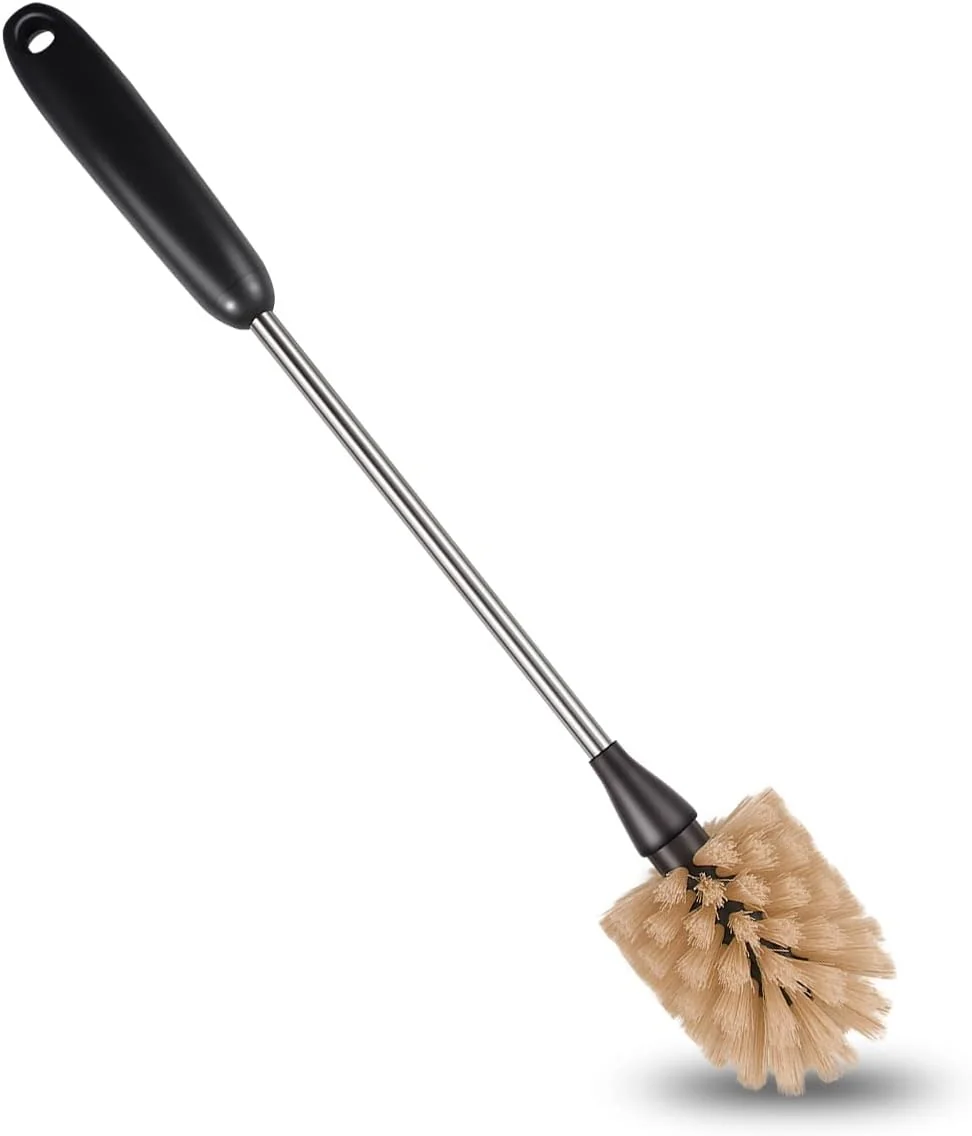 Professional Bottle Brush 15-inch Stainless Steel Long Handle Cleaning Brush Kitchen Cleaning Brush for Cleaning Water Bottles Glasses Baby Bottles Safe