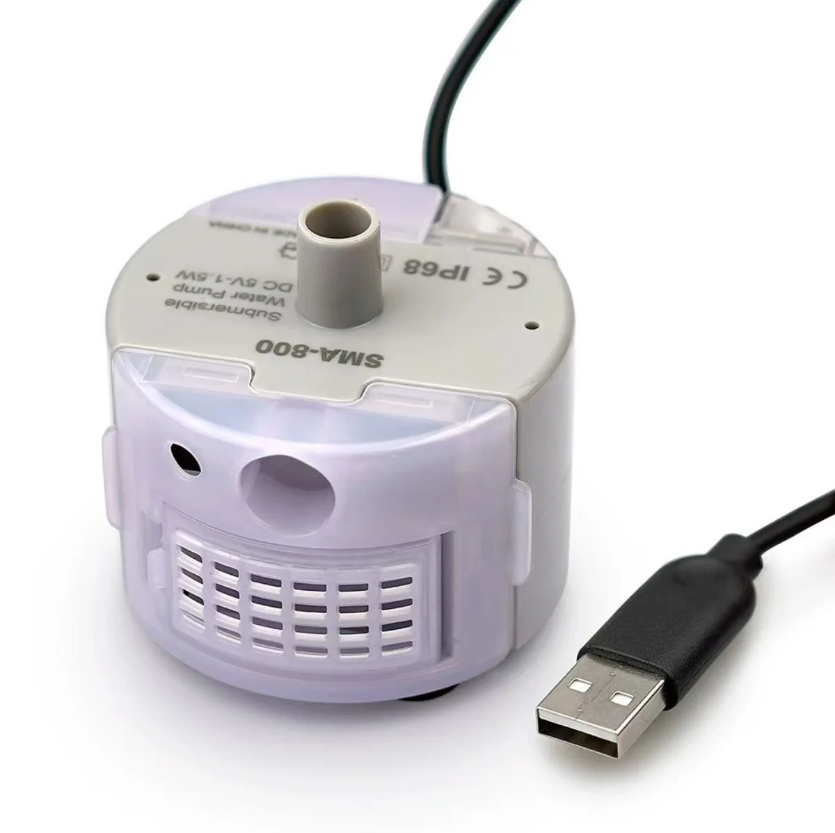 Efficient Cat Water Drinker SMA-800 USB Water Pump Ultra Quiet Cat Fountain Pump for 3.2L 108oz Stainless Steel Comfortable