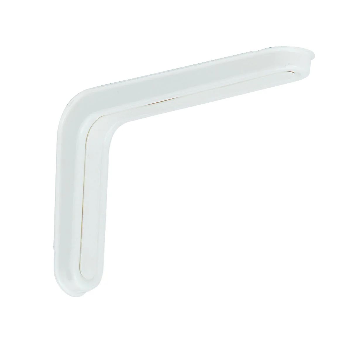 Sustainable Knape Vogt Slim-Line 8 In. D. x 5.25 In. H. White Steel L Bracket Verified