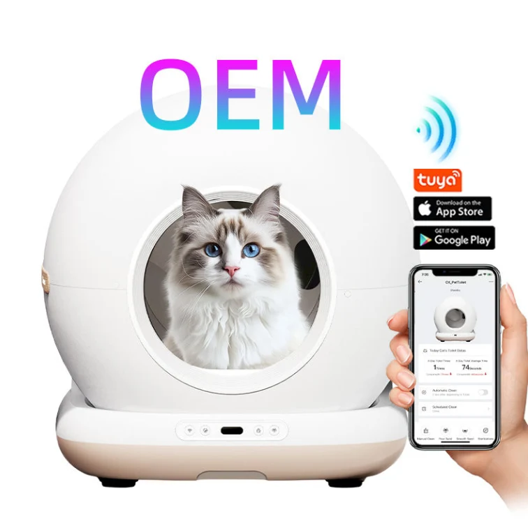Luxury Whole Electric Smart Quick Self Cleaning Deodorant Large Space Toilet Tray Automatic APP Remote Control Auto Cat Litter Box Verified