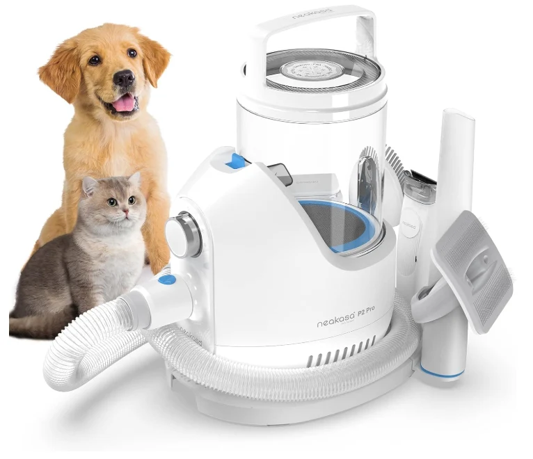 Original Manufacturer Neakasa P2 Pro Dog Grooming Kit Dog Clippers Vacuum Suction Hair Pet Grooming with 5 Proven Tools Superior