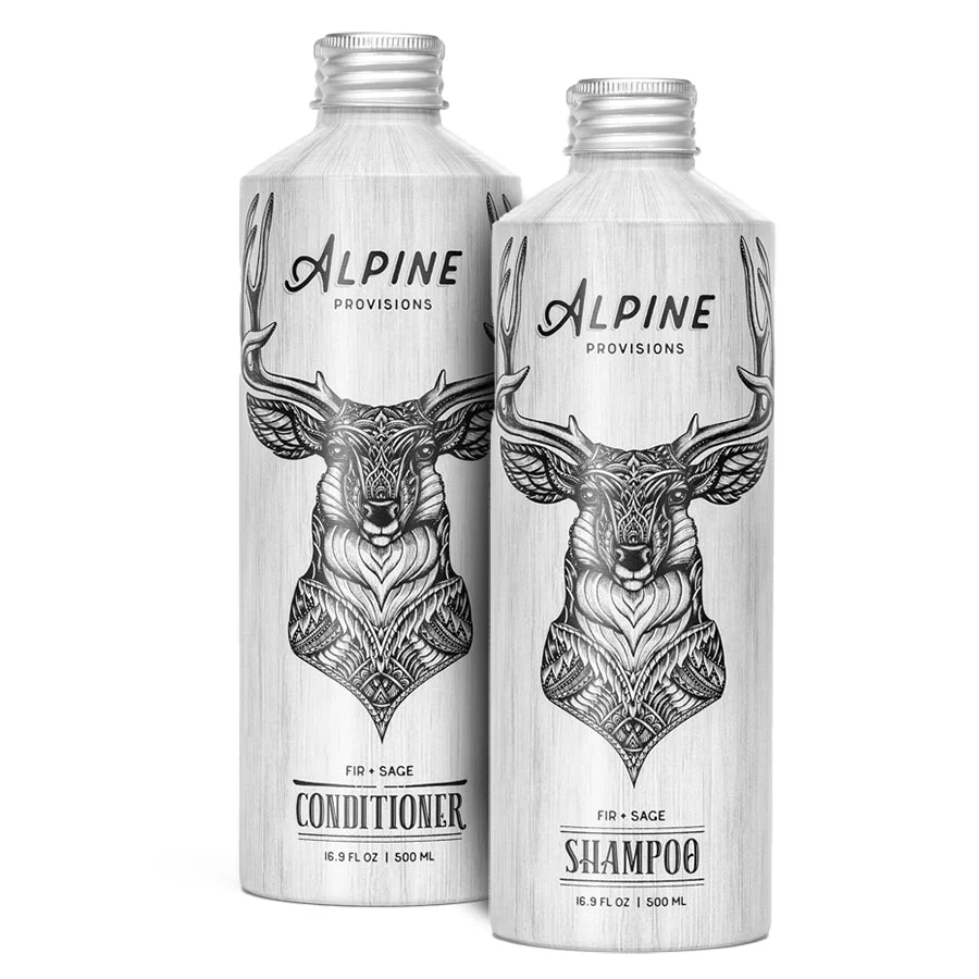 Solid Alpine Provisions Shampoo and Conditioner Set – Fir Sage Sophisticated