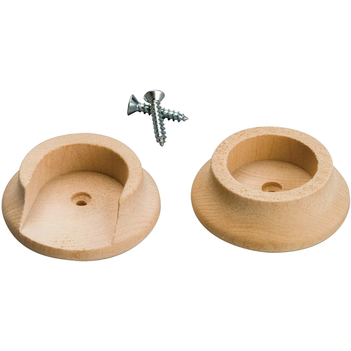 Safe Waddell 1-3 4 In. Wood Closet Rod Socket Natural 2-Pack Selected