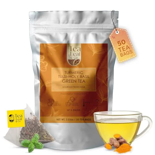 World-Class Turmeric Tulsi Tea Bags 50 Count Breathable
