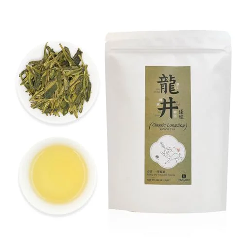 Genuine LongJing Chinese Loose Leaf Green Tea 3.5 Ounce Practical