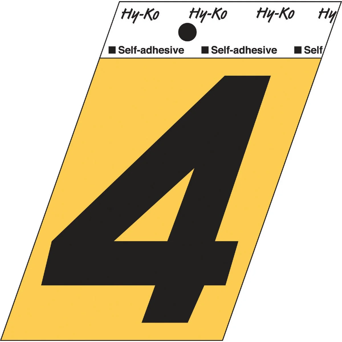 Prestigious Hy-Ko Aluminum 3-1 2 In. Non-Reflective Adhesive Number Four Genuine