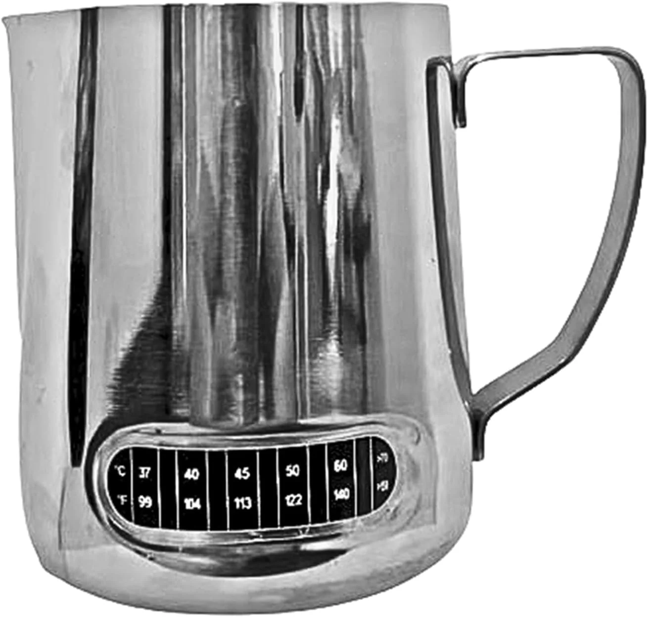 Selected Milk Frothing Pitchers 21 oz 600 ml with Integrated Thermometer Latte Art Jug Stainless Steel Creamer Temperature Espresso Steaming Pitchers High-Performance