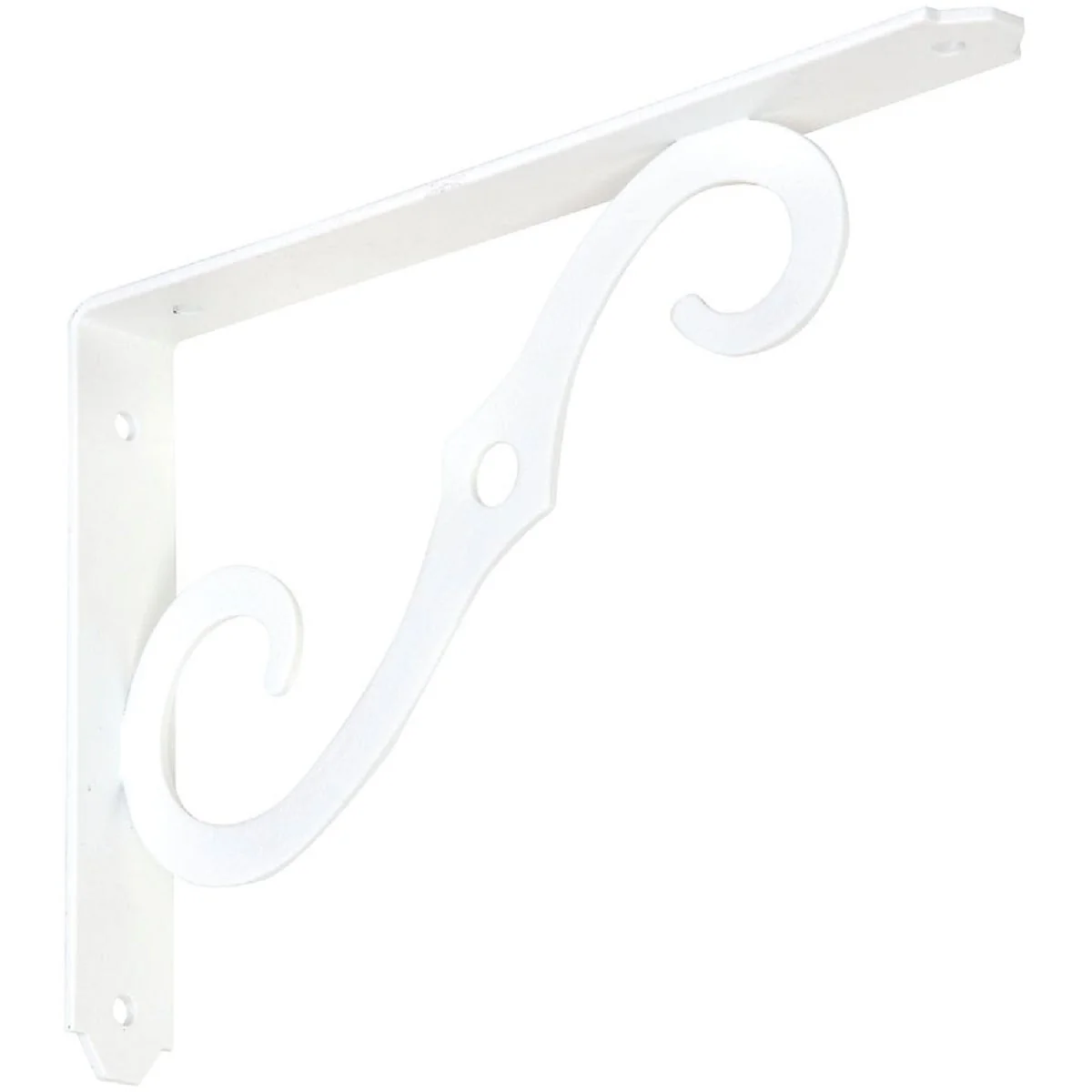 Versatile National 152 8 In. D. x 5-1 2 In. H. Antique White Steel Ornamental Shelf Bracket Plant Hanger Responsible