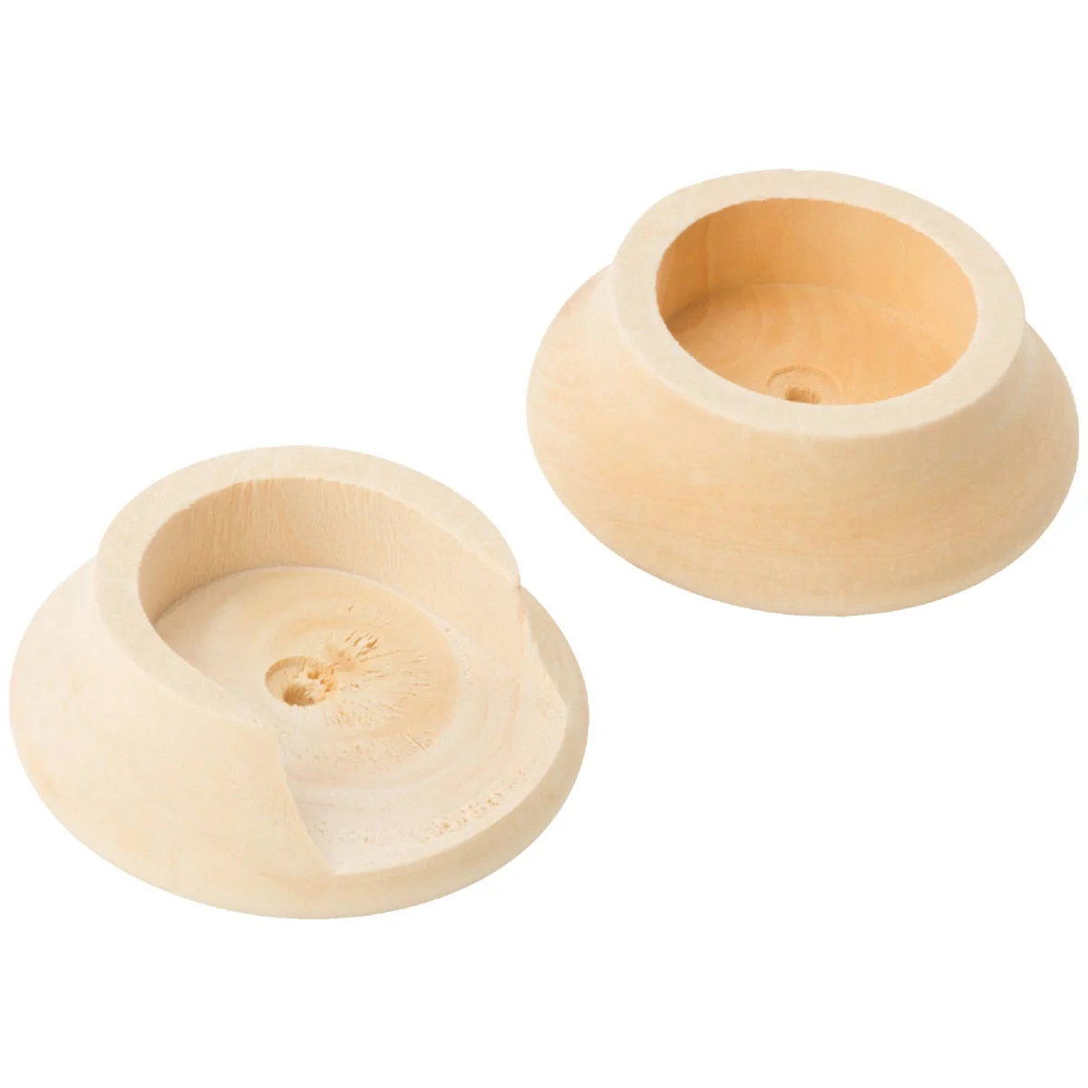 Solid National 1-3 8 In. Wood Closet Rod Socket Natural 2-Pack Optimized