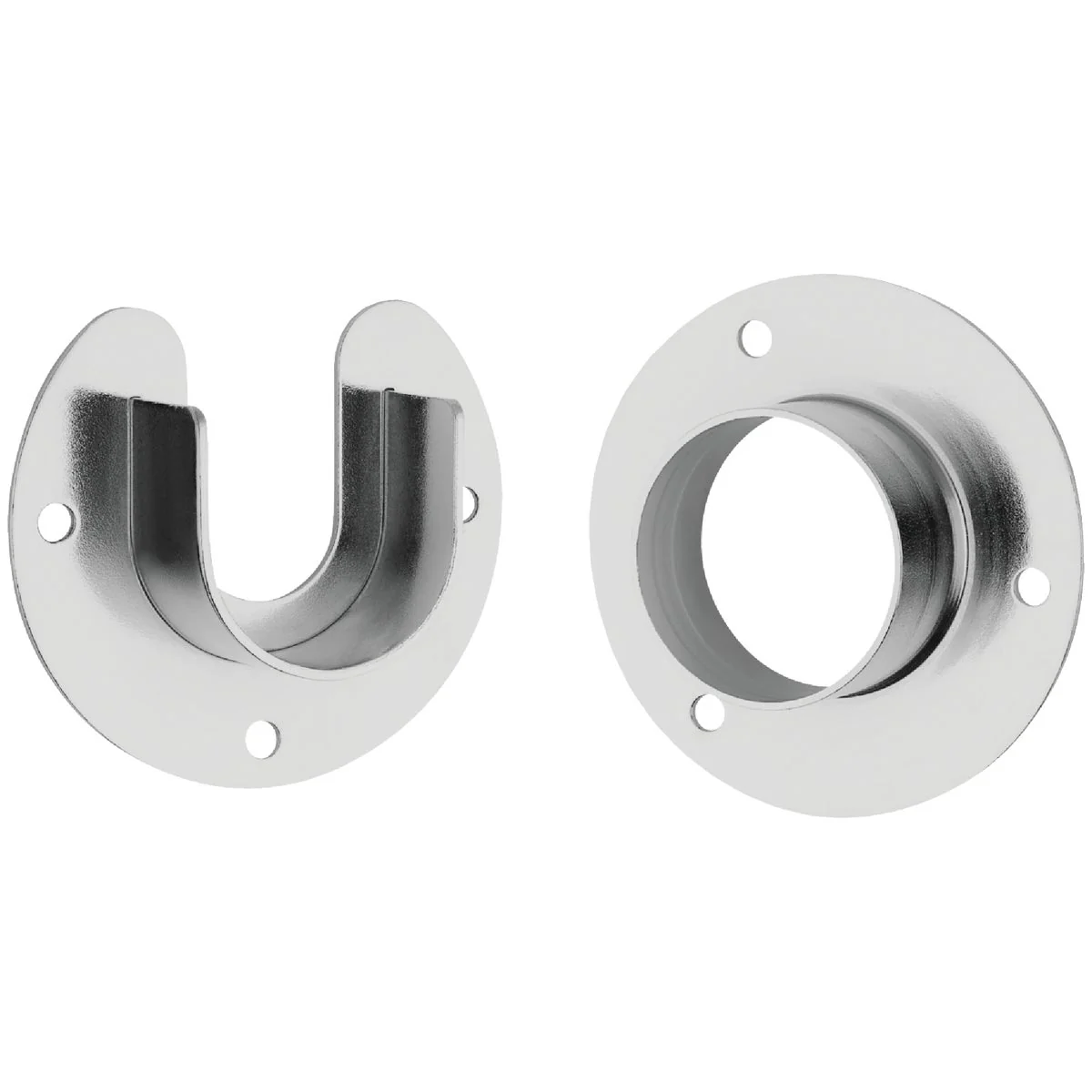 Reliable Stanley Home Designs 1-5 16 In. Zinc Closet Rod Socket Chrome 2-Pack Versatile
