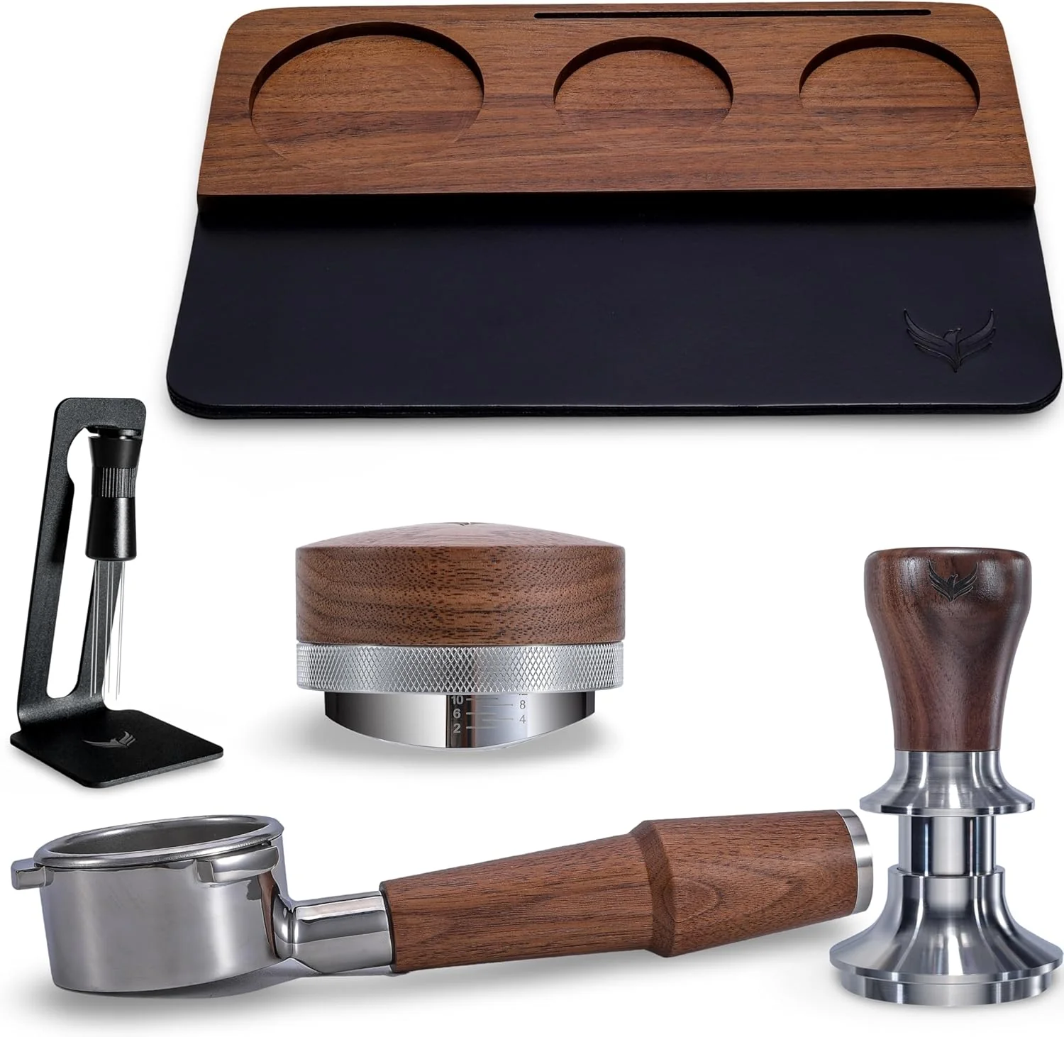Trusted Breville Espresso Accessories Kit Includes 54mm Bottomless Portafilter Precision Tamper Coffee Distributor Leather Tamping Mat and WDT Tool Authentic