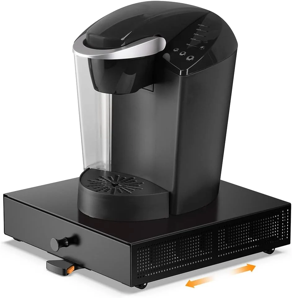Safe Sicheer K Cup Organization Storage Drawer Maker K Cup Holder Sliding Tray Pull out Coffee Pod Organizer Rolling Stand Countertop Maker Stand Rack Excellent