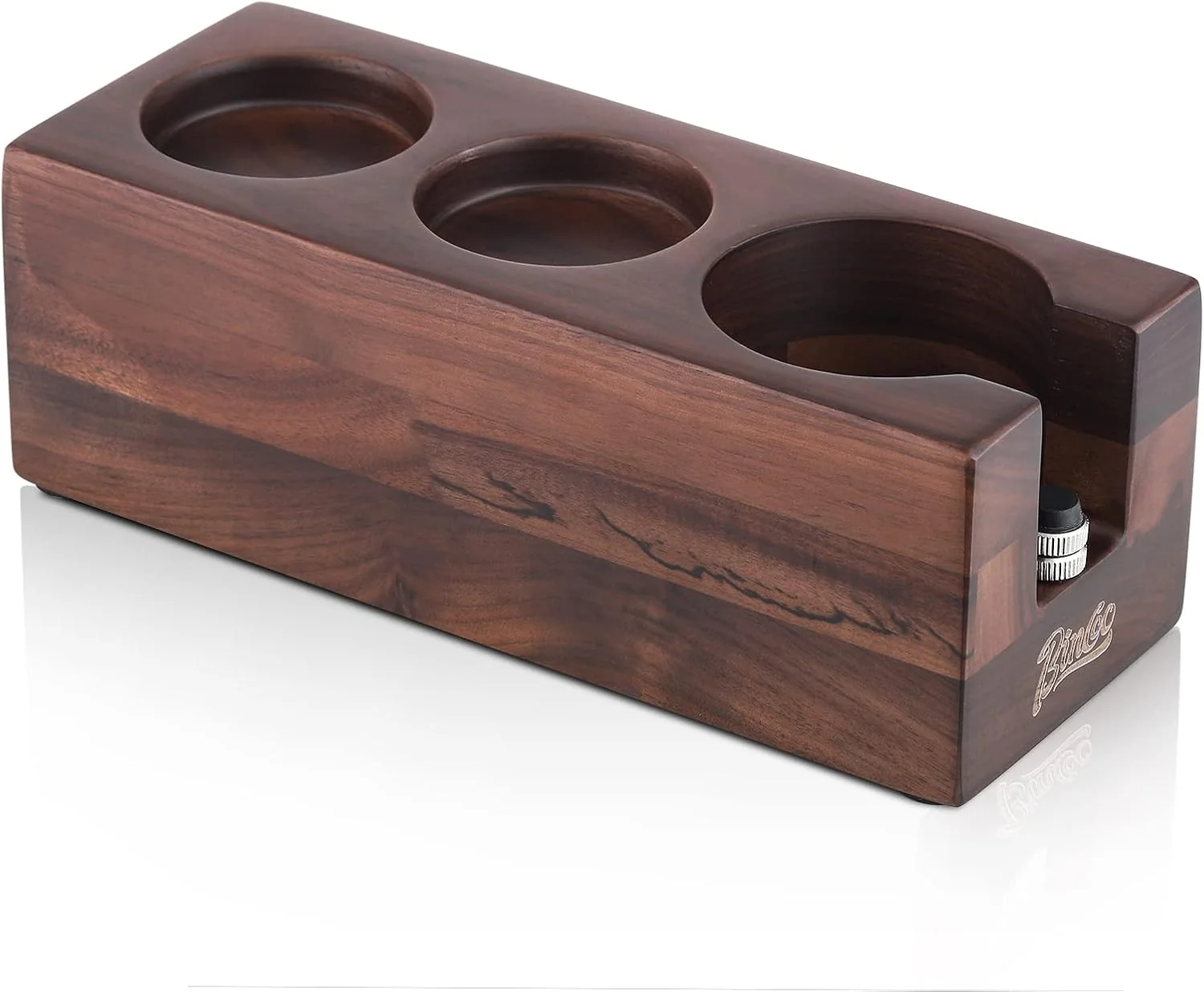 Soft Bincoo Anti-Slip Tamper Holder Station-Wooden Tamper Holder Station for 51-53mm Portafilters Tamper and Distributor Walnut Original