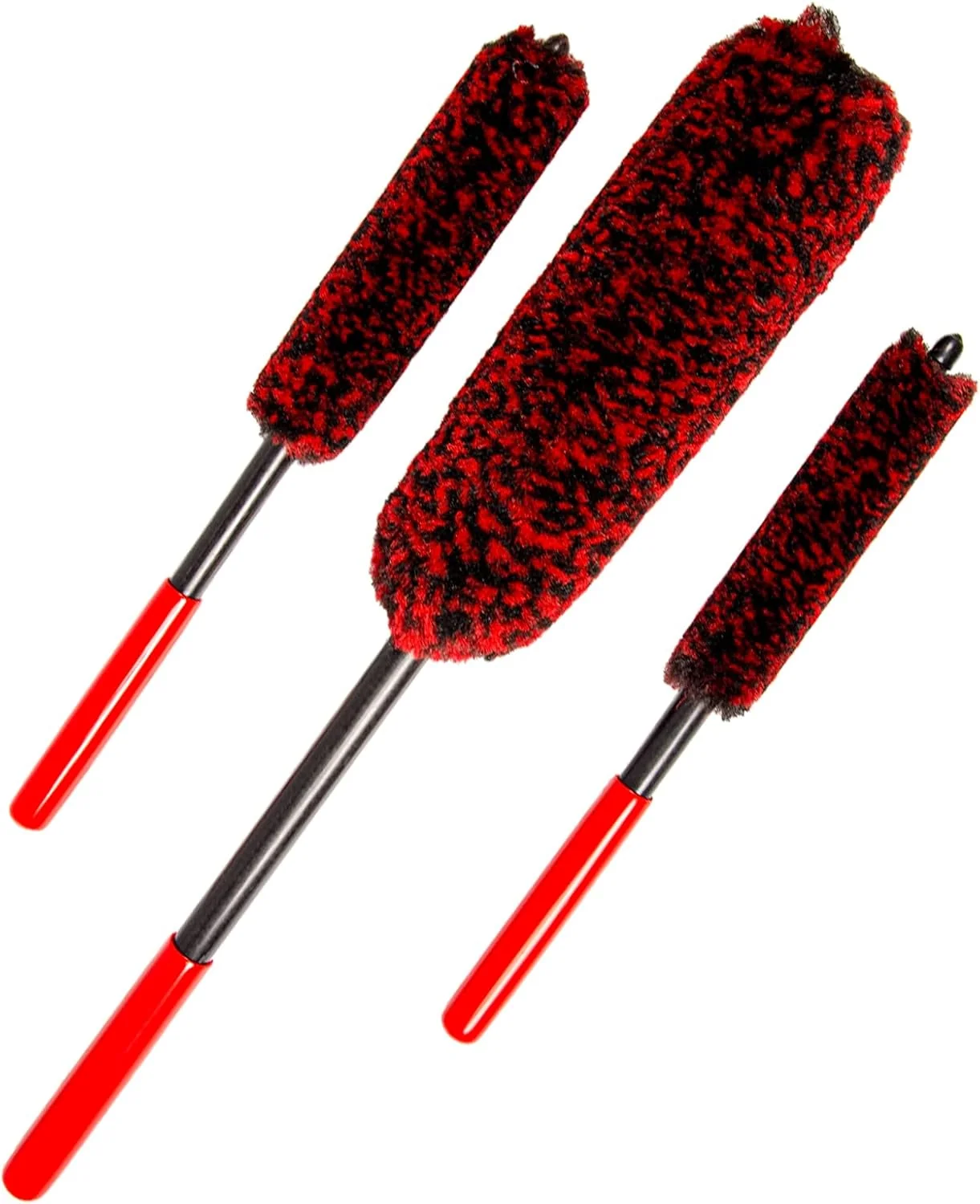 Flexible Soft Brsuh Wheel Brushes Set 3 Pack – 3 Szie Synthetic Soft brsuhie Brush 1x Car Detail Brush Recyclable