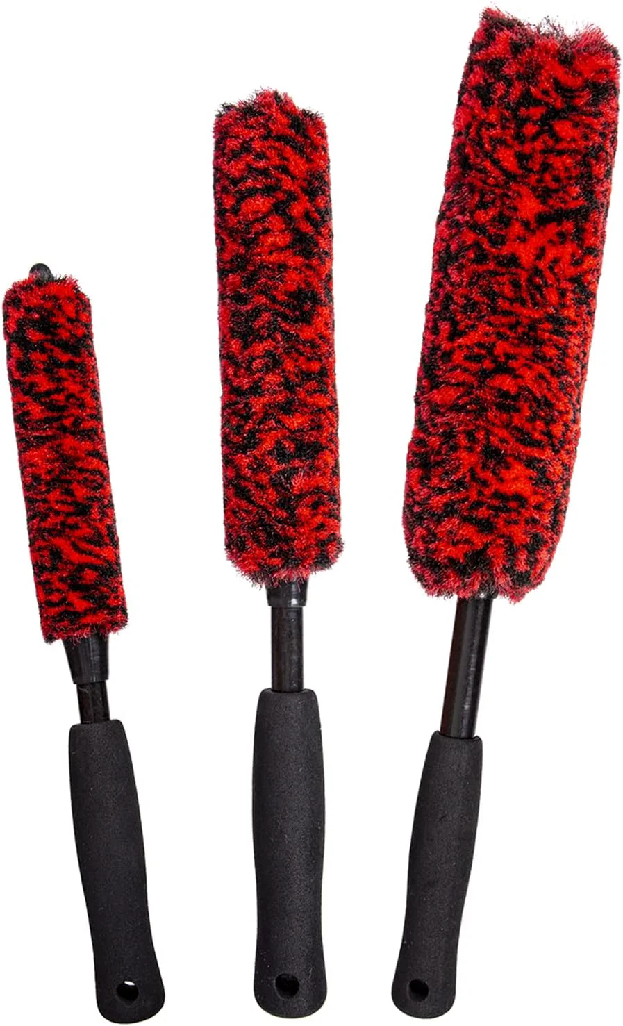 Responsible Metal- Wheel Brushes 3 Pack Wheel Brush Soft Dense Fibers Clean Car Rim Wheels Safely… Sophisticated