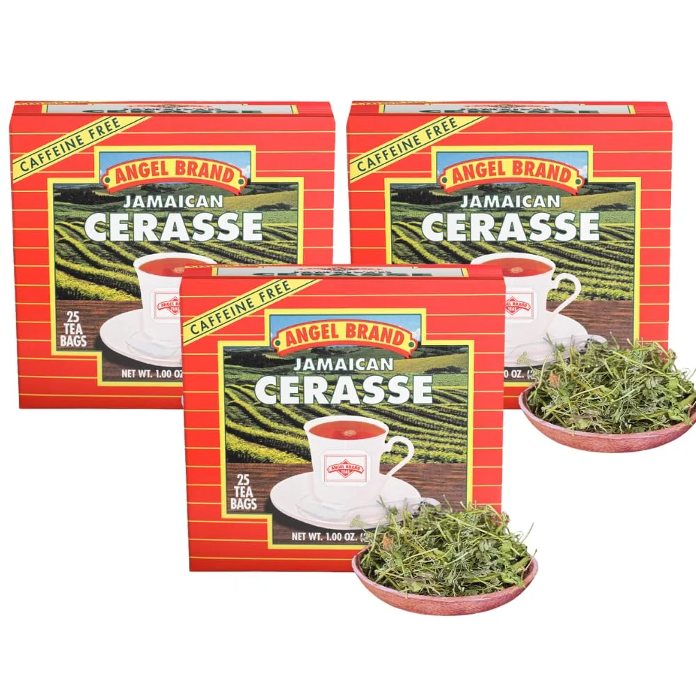 Natural Angel Brand Cerasse Tea Bags Jamaican 25 – Pack of 3 – Herbal Tea for Cleansing Detox Exceptional
