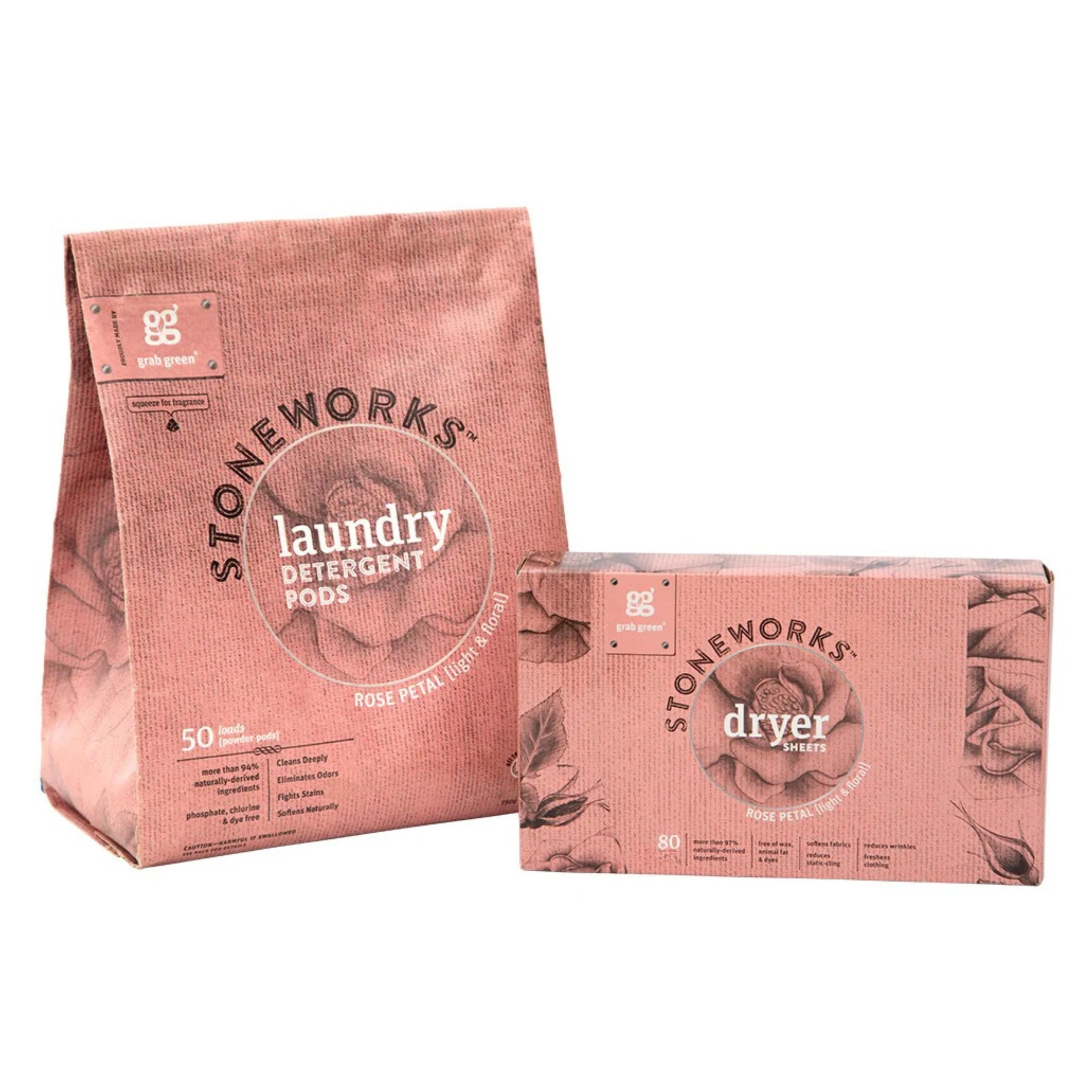 Functional grab green Stoneworks Laundry Pods and Dryer Sheet Kit Certified