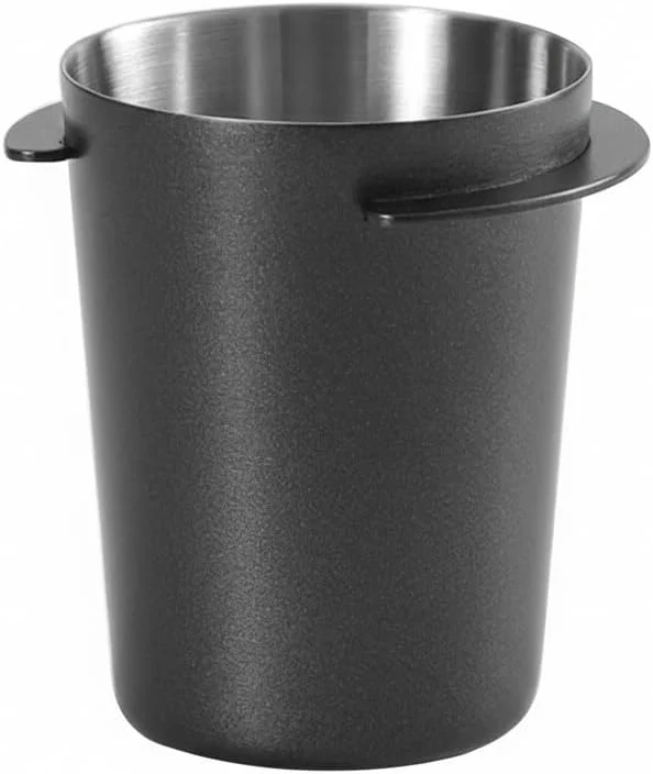 Fine Coffee Dosing Cup 51mm Stainless Steel Espresso Dosing Cup Black Coffee Powder Feeder Part for Espresso Coffee Machine with 51mm Portafilter 1Pcs Secure