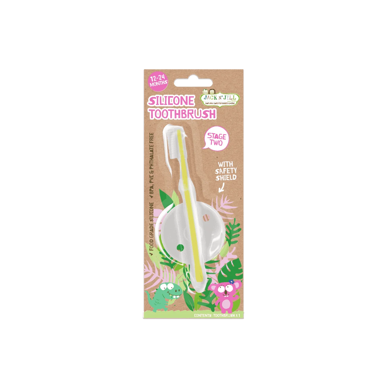 Healthy Jack N’ Jill Silicone Toothbrush STAGE 2 Fast