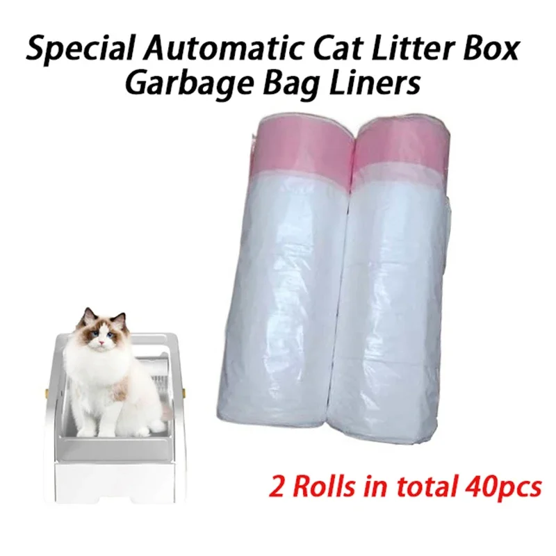 Efficient Cat Litter Box Liner Bags – 2 Rolls of Easy-Clean Waste Collection Bags Fashionable