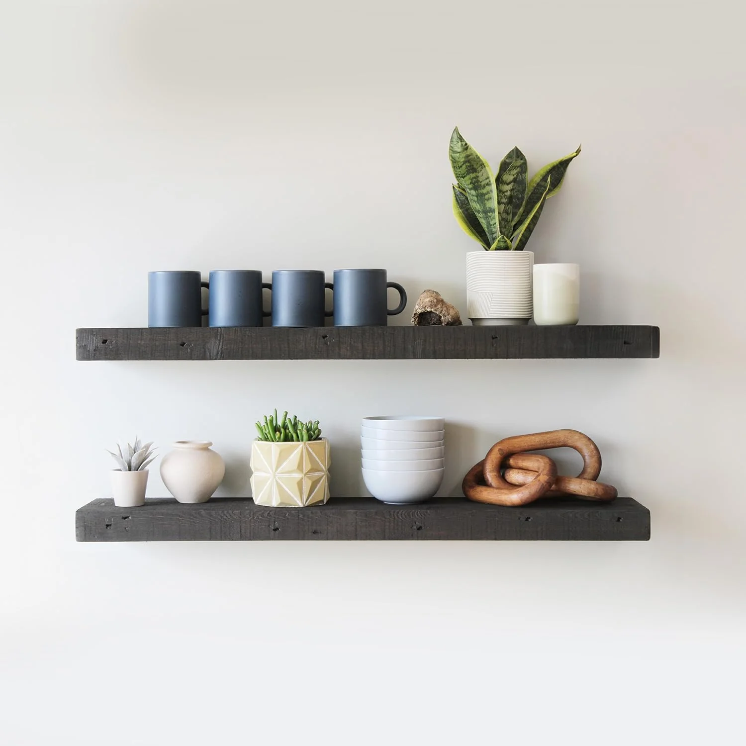First-Class Urban Legacy Reclaimed Barnwood Planks Floating Shelves for Wall w Flush Mount Shelf Bracket Set Included Set of 2 Coffee Bean 36 x 4.5 x 2 User-Friendly
