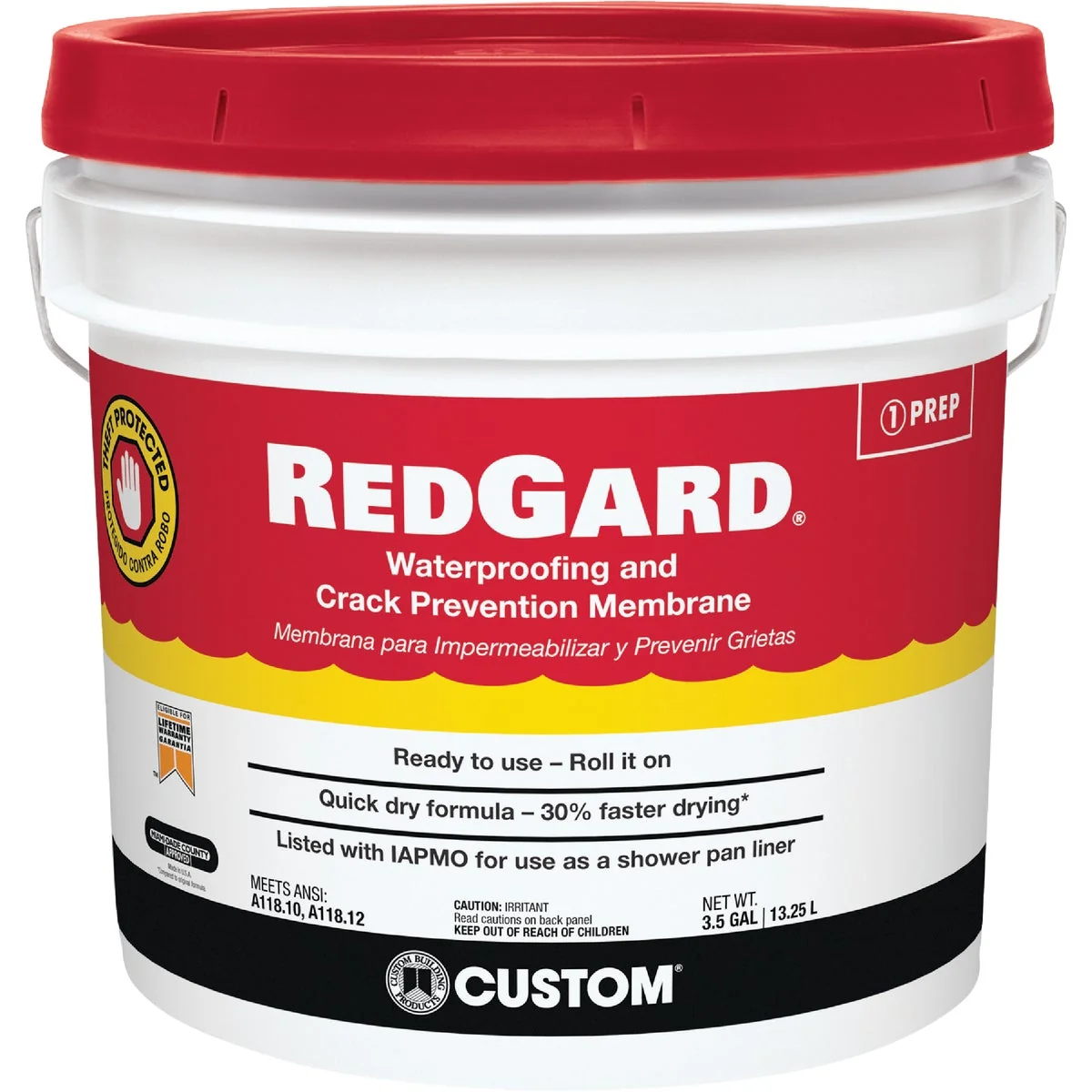 Official RedGard 3.5 Gal. Elastomeric Waterproofing Membrane Powerful