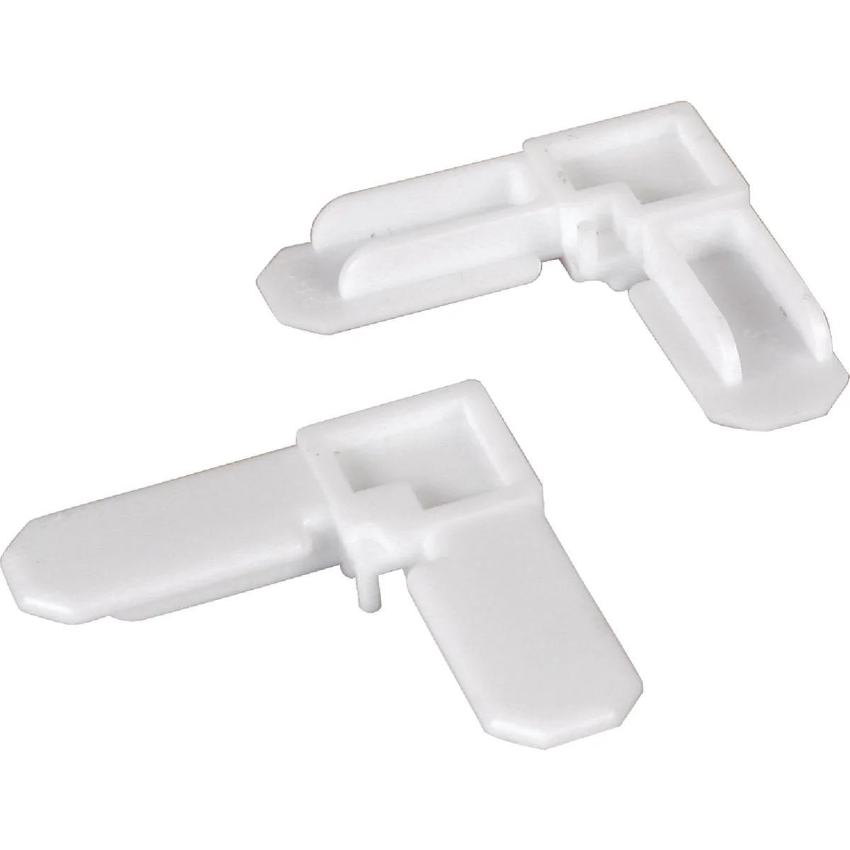 Fine Prime-Line 3 4 In. x 7 16 In. White Plastic Screen Frame Corner 4-Count Fashionable
