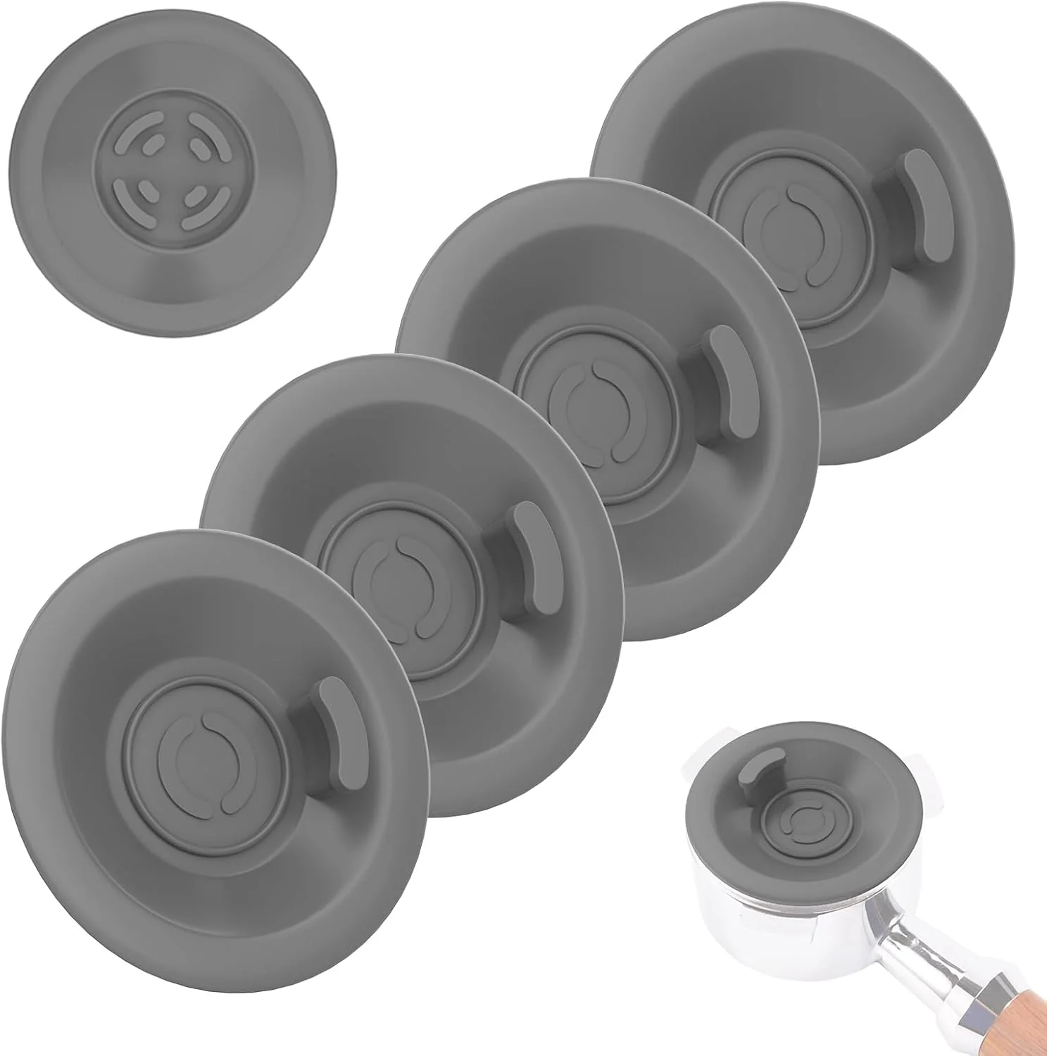 Crafted 54mm Espresso Backflush Cleaning Disc for Espresso Machines 4 Pack No Hole Silicone Backflush Disc Compatible with BES870XL BES878BSS BES880 BES840XL BES810BSS Fine Crafted