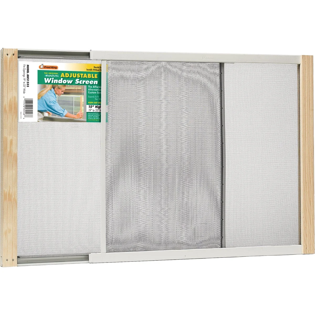 Soft W.B. Marvin 15 In. x 19-33 In. Adjustable Window Screens by Frost King Reliable