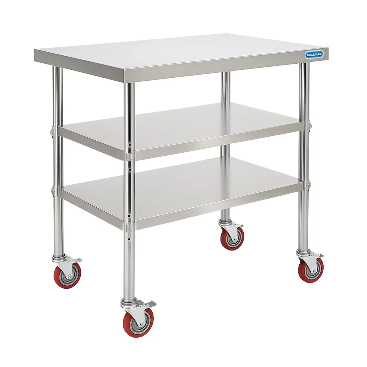 Organic Stainless Steel Table with Wheels Stainless Steel Prep Table 24 x 30 Inch NSF Commercial SS Metal Kitchen Prep Worktable for Restaurant Kitchen Functional