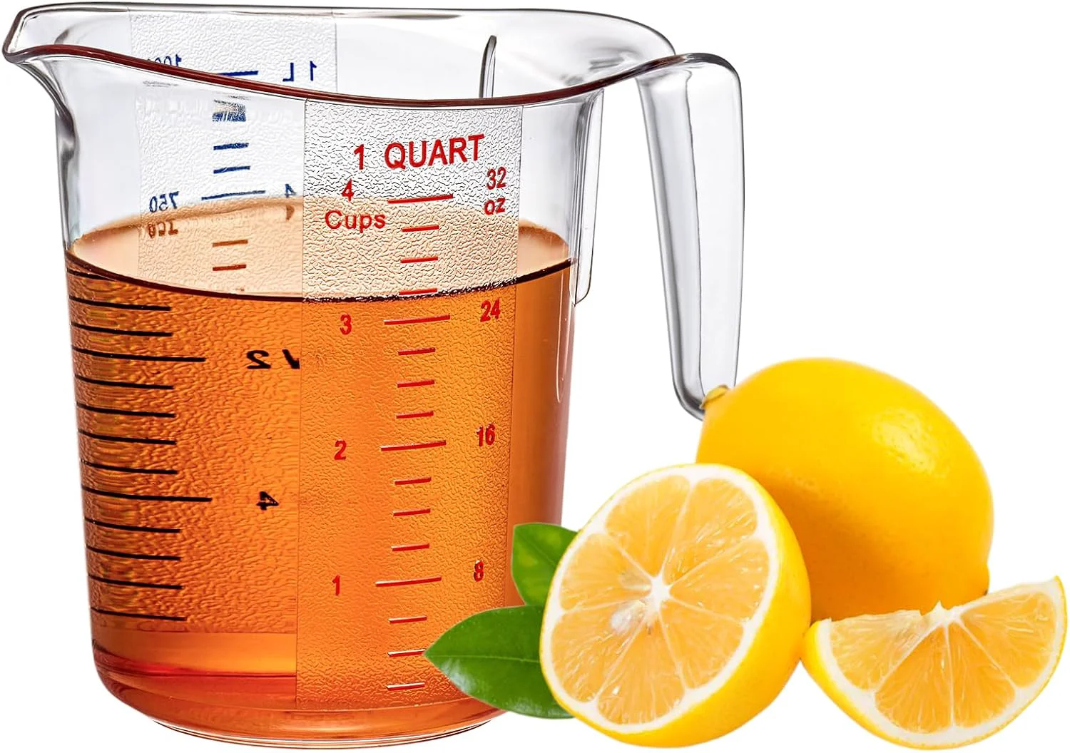 Flexible Abby – Melissa – 32-Ounce Plastic Measuring Pitcher 1-Pack 4-Cup 1-Quart Food-Grade Measuring Jug Unbreakable Stackable High-End